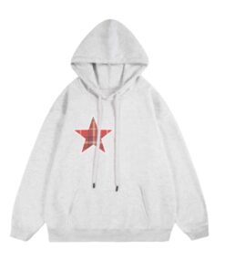 Cute Hoodie with Star Print